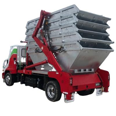 China Waste Treatment Plant 6 CBM Bin Industrial Waste Bin Outdoor Stackable Steel Chain Lift Bins Pop Up Hopper Opten Top Merrel Pop Up Bin for sale