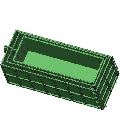 China 10T 30m3 Building Material and Recycling Bin Garbage Categorization Stores 10T 30m3 Hooklift Bin Skipping Waste Sorting Collector Hooklift Container for sale