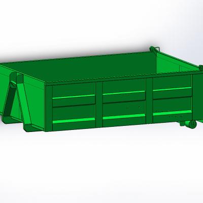 China Customized Waste Treatment Plant 4T-6m3 Made Return Dump Door Skip Container Waste Bin Garbage Sorting And Recycling Hook Lift Bin for sale