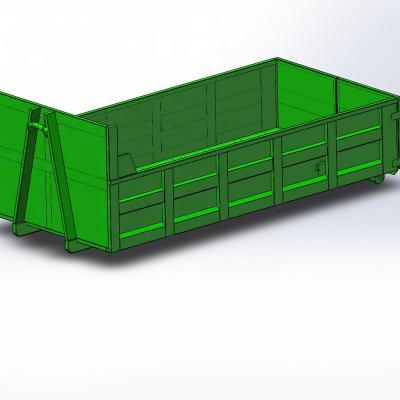 China Customized Waste Treatment Plant 4T-10m3 Made Skip Container Waste Bin Garbage Sorting And Recycling Hook Lift Bin for sale