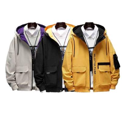 China Jacket Men's Breathable Spring And Autumn New European And American Clothing Men's Sportswear Thin Section Large Size Hood for sale