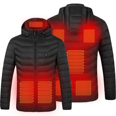 China USB Waterproof Lightweight Windproof Connector Winter Hoodie Coat Outdoor Heating Heated Battery Heated Jacket For Men for sale