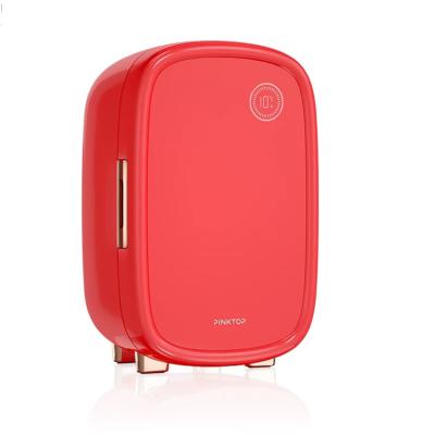 China 12L Portable Cosmetic Mini Beauty Fridge Pink Electric Car Refrigerator for sale