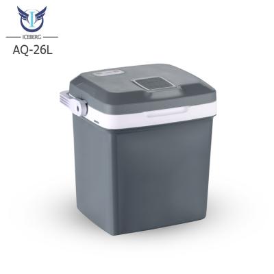 China Heating Drinks Popular Mini Portable 26L Electric Car Thermoelectric Cooler Cooler Box 12v Cooler Box for sale