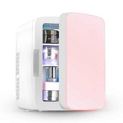 China AC 110V 220V Custom Electronic Cosmetic Fridge DC 12V Mini 10L Bar Fridge for sale