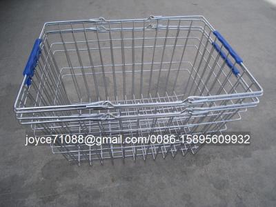 China Colored Chain Shops Rolling Grocery Basket Non Faded Color Cost Effective for sale