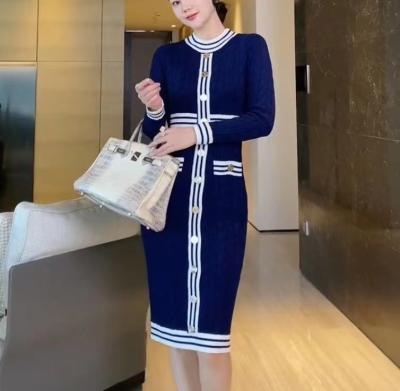 China Dropshipping Korean Anti-static Women's Thick Pencil Jumper Knit Dress Knitted Sweater dresses casual for women for sale