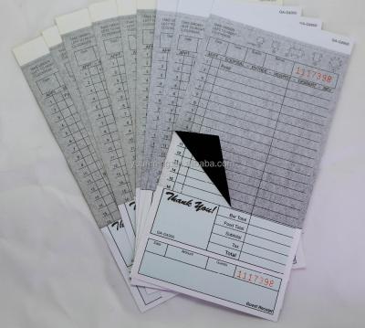 China RESTAURANT writing guest checkbook 2 part printing with carbon paper and loosin wrapper for restaurant for sale