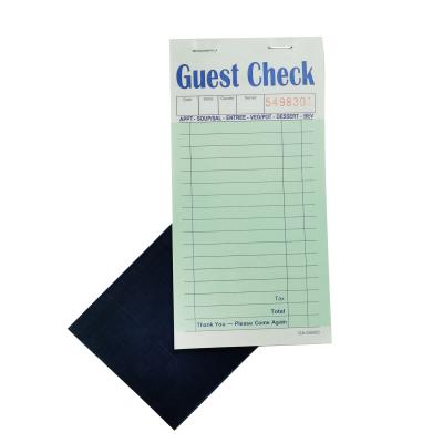 China Restaurant and Hotel YM-G6000 Two Pieces of Books Guest Register Restaurant Green Color Sheets Carbon Checks Waiter Pads Order Book for sale