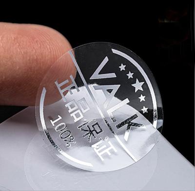 China Waterproof Sticker Customized Logo Print Transparent Adhesive Sticker Label for sale