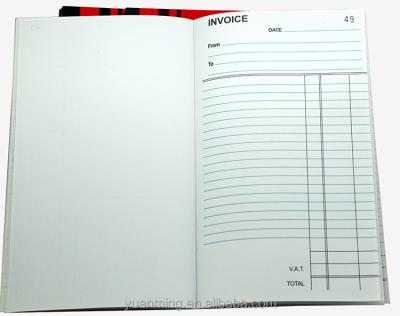 China Duplicate Punched and Numbered Carbon Paper Invoice Book Invoice Printing for sale