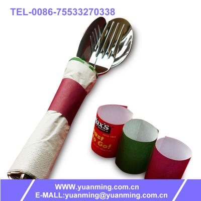 China Good quality napkin band YM-600 napkin ring paper full color printing napkin ring for YM-600 restaurnant for sale