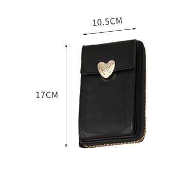 China Love trend new long purse coin clutch fashion phone bag simple cross Korean waterproof card wallet - body women for sale