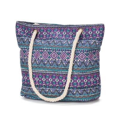 China New Style High Quality Large Capacity One-Shoulder Fashion Bag Women's Canvas Beach Tote Kikuu Shopping Beautiful Bag for sale