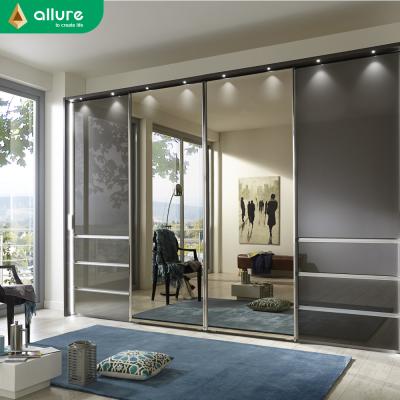 China Guangdong durable cheap price modern wood storage bedroom furniture attractiveness 4 sliding door wardrobes for fabric for sale