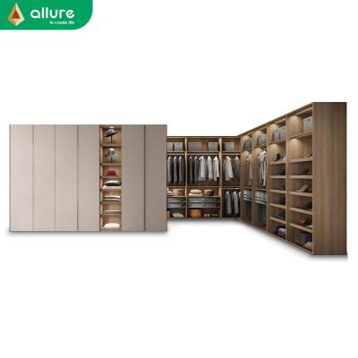 China Attractive Durable Corner Panel Modern Hidden Walk In Bedroom Wardrobe Furniture Sets With Wardrobe Doors for sale