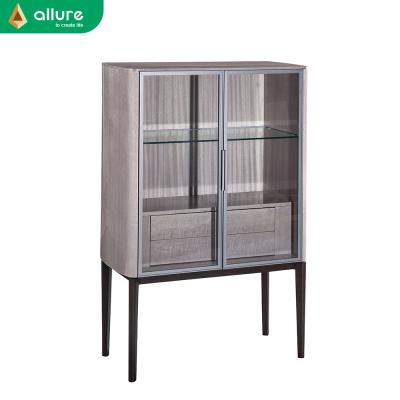 China Environmental Friendly Appeal Living Room Vintage Wine Cabinet High End Led Solid Wood Bar Modern Design High End for sale