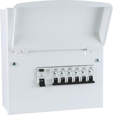 China Metal SENTINEL MK New Style 8 WAY MCU WITH 63A 30mA RCD - AC & 6 X Metal MCB Consumer Unit for sale