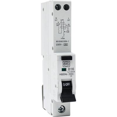 China Wholesale New Mcb 230V 6Ka 16A Plastic Silver Copper Residual Current Type Powered Mini Circuit Breaker Rcbo for sale