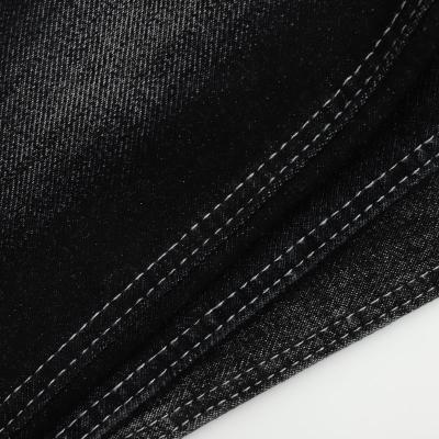 China Factory Price Shrink-Resistant Cotton Viscose Woven Jeans Fabric Foshan Black Denim Fabric for sale