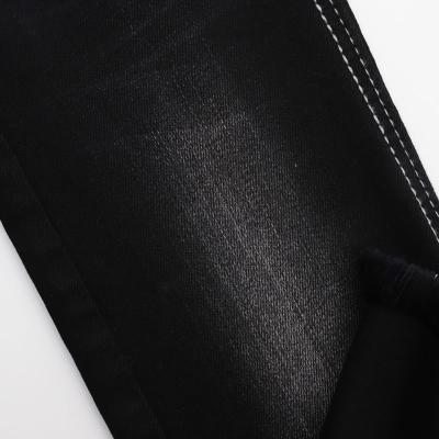 China Beautiful breathable stretchy black denim fabrics with good prices for sale