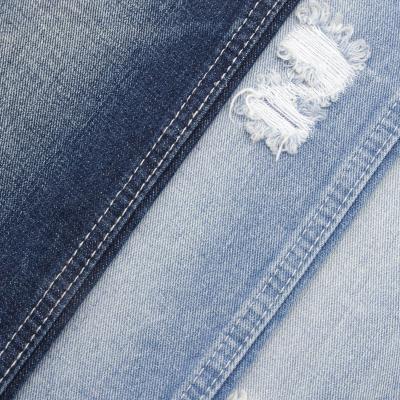 China Cotton Polyester Shrink-Resistant Stock Denim Fabric For Women Jeans for sale