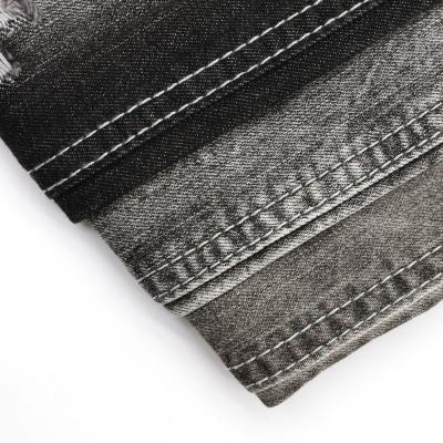 China 8.7 oz Denim Fabric 100 Pet Shrink-Resistant Cotton Dyed Denim Fabric Black Jeans Scrap Good Price for sale