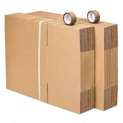 China Large Packaging Cardboards Recyclable Thickened Logistics Brown Corrugated Cardboard Custom Wholesale for sale