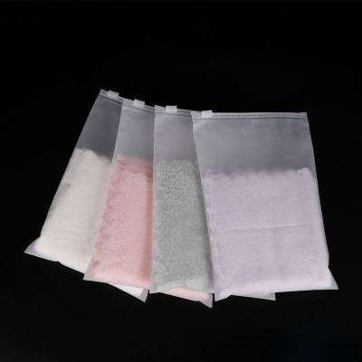 China BIODEGRADABLE CPE frosted transparent zipper bag pe zipper bag for sale