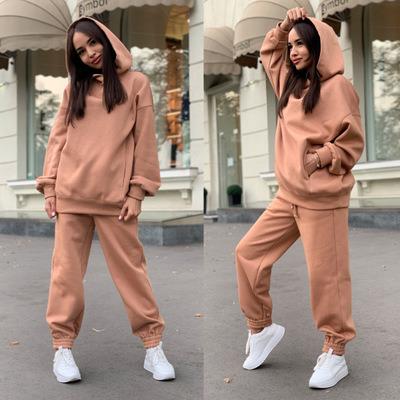 China Custom Anti-Wrinkle Sports Wear Jogging Printing Casual Unisex Sweatsuit 2 Pieces Set Tracksuits 100% Cotton Unisex Jogging Suit for sale