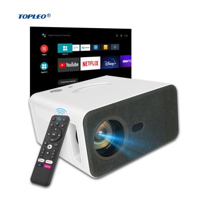 China 3D Small Pico 1080p Ready Android Video Topleo Mini Lcd TV 10.0 Projector for Hotel Smart Home 4k Android Wireless Projector for sale