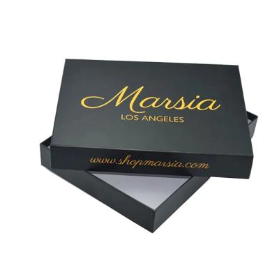 China Biodegradable Luxury Custom Logo Golden Foil Cardboard Jewelry Gift Packaging Boxes With Lid for sale