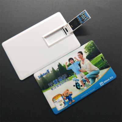 China 8gb 16gb 32gb 64gb USB 3.0 custom high speed pendrive plastic credit card flash drive colorful printing promotional business card for sale