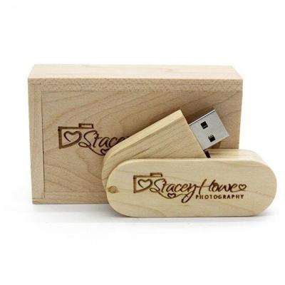 China New Fancy Design Full Capacity Stick Bamboo USB Flash Stick Wooden Key Chain With Gift Box for sale