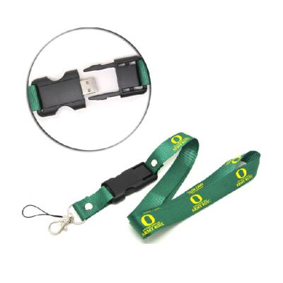 China Promotional Gift Lanyard USB Drive Metal Personalized Neck Strap Pendrive 4GB 8GB 16GB USB Flash Stick for sale