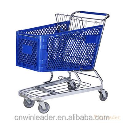 China Hot Sale Eco - Friendly Medium Size Plastic Shopping Cart Trolley For Sale for sale