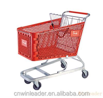 China Eco - Friendly Plastic Shopping Trolley Trolley At Best Cheapest Price Supermarket for sale