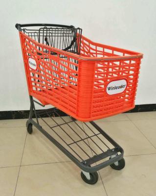 China Folding Plastic Shopping Trolley for sale