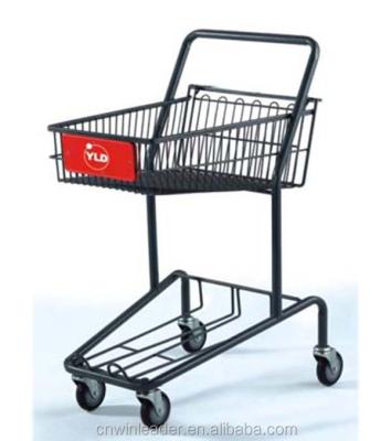 China Durable Metal Supermarket Trolley Shopping Trolley / Grocery Used Shopping Carts Selling for sale