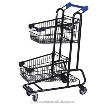 China Durable made of china hot sale chrome plated trolley folding shopping cart cart in stock for sale