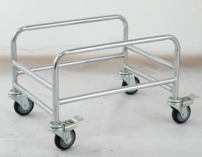 China Metal Tube Shopping Basket Holder Shopping Basket Rack for sale