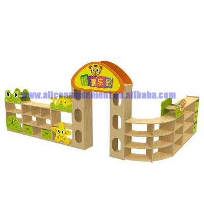 China The simple assembly of contemporary children's wooden shelves and simple solid wood children's magazine racks for sale