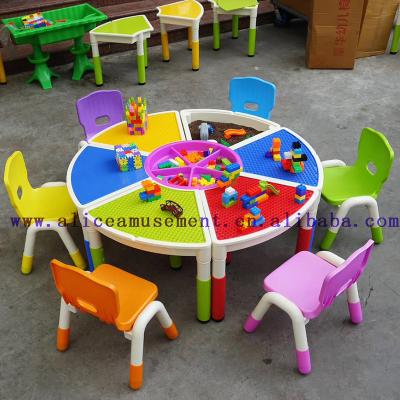 China Contemporary Children's Building Block Toy Table Household Children's Game Table for sale