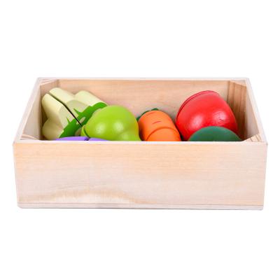 China New Arrivals Multi Functional Role Play Simulation Wooden Cutting Toys Fruits And Vegetables For Kids for sale