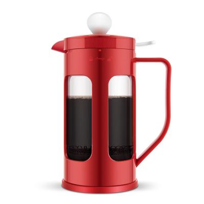 China Sustainable Handmade Reusable Black Borosilicate Glass 350ml Highly Mirror Polished Plunger Insulated French Press Coffee Maker for sale