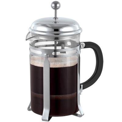 China Factory price kitchen appliances stainless steel press pot viable home glass french coffee maker for sale