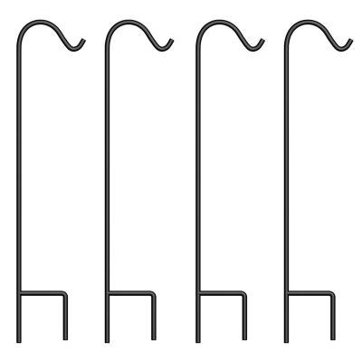 China Outdoor Metal Shepherd Crook Hooks Garden Patio Garden Patio Backyard Hooks For Hanging Solar Lights for sale