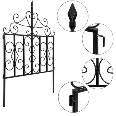 China Small Size Durable Custom High Quality Iron Garden Rustproof Fence Decorative Fence for sale