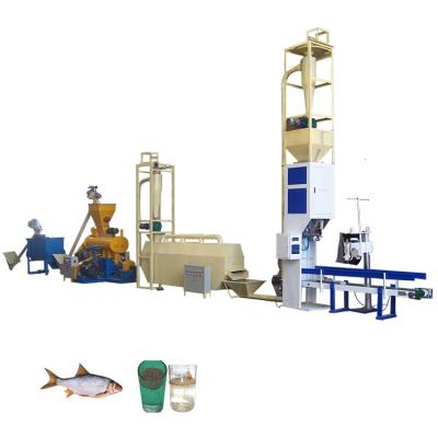 China Fully Automatic Fish Farm Fish Feed Extrusion Machines / Fish Feed Production Line for sale