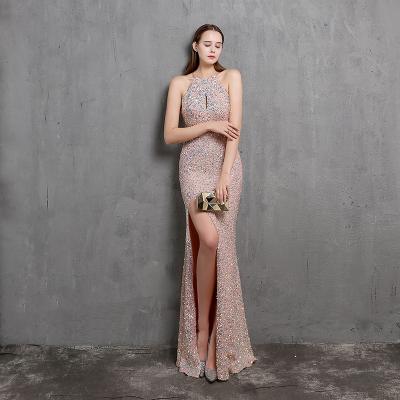 China 18522# Sequin Evening Dresses Women Anti-Static Sexy Long Dress for sale